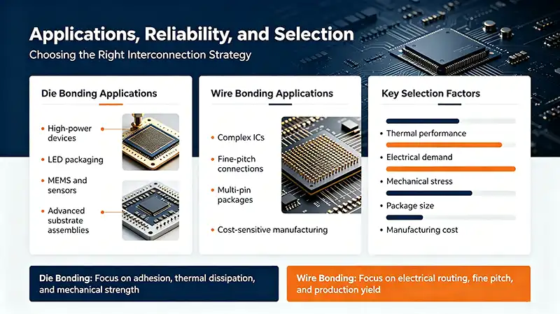 Schematic diagram of die bonding and wire bonding processes Schematic diagram of die bonding and wire bonding processes