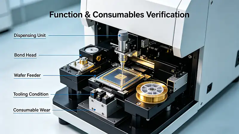 Used Precision Die Bonder Function & Consumables Verification Used Precision Die Bonder Function & Consumables Verification
